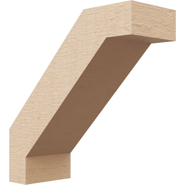 Ekena Millwork 3-inch W x 8-inch D x 8-inch H Burlington Rough Cedar Woodgrain TimberThane Knee Brace, Primed BRCUR03X08X08BURRCPR - main